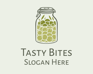 Tapas - Green Olive Oil Jar logo design