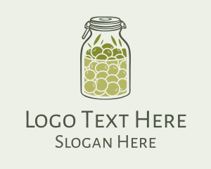 Green Olive Oil Jar Logo