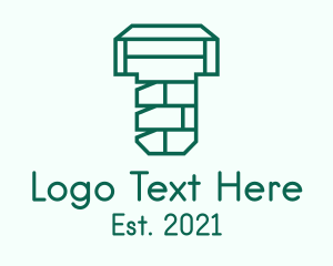 Construction Screw Letter T Logo