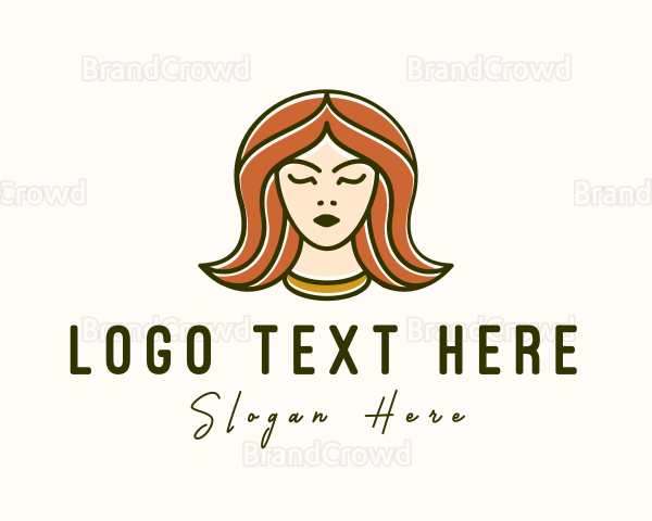 Beautiful Woman Fashionista Logo