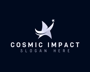 Asteroid - Meteor Cosmic Star logo design