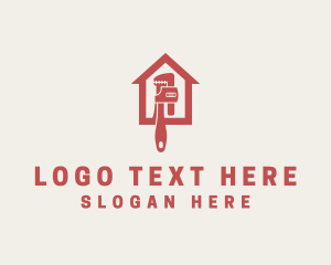 Pipe Wrench - House Wrench Plumbing logo design