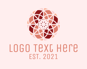 Geometric - Stained Glass Flower logo design