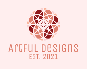 Stained Glass Flower logo design