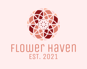 Stained Glass Flower logo design