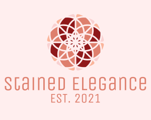 Stained Glass Flower logo design