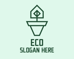 Geometric House Plant  Logo