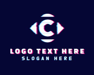 Cyber Space - Futuristic Letter C Gaming logo design