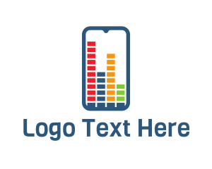 Music Library - Mobile Equalizer App logo design