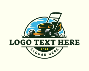 Landscaping - Lawn Grass Mowing logo design