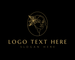Luxury - Gold Flower Beauty logo design