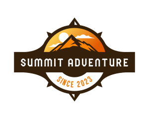 Climbing - Mountain Camping Compass logo design