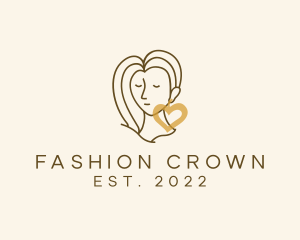 Woman Fashion Earring Jewelry logo design