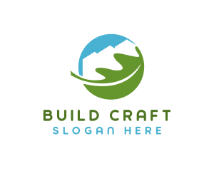 Eco Leaf Building logo design