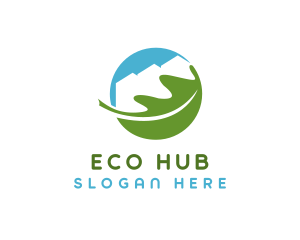 Eco Leaf Building logo design