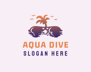 Travel Beach Sunglasses logo design