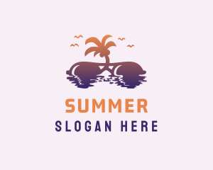 Travel Beach Sunglasses logo design