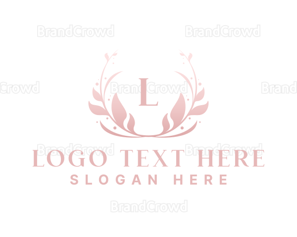 Elegant Art Flower Wreath Logo