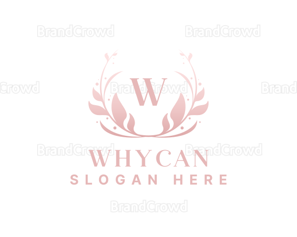 Elegant Art Flower Wreath Logo