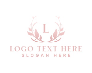 Makeup Artist - Elegant Art Flower Wreath logo design