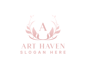 Elegant Art Flower Wreath logo design