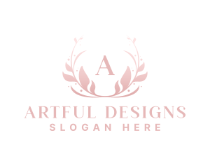 Elegant Art Flower Wreath logo design