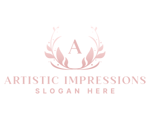 Elegant Art Flower Wreath logo design