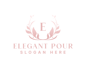 Elegant Art Flower Wreath logo design