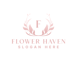 Elegant Art Flower Wreath logo design