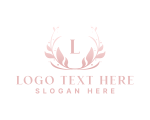 Leaf - Elegant Art Flower Wreath logo design
