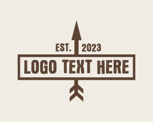 Wood - Hipster Arrow Signage logo design