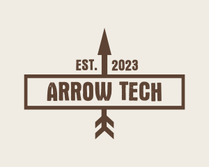 Hipster Arrow Signage logo design