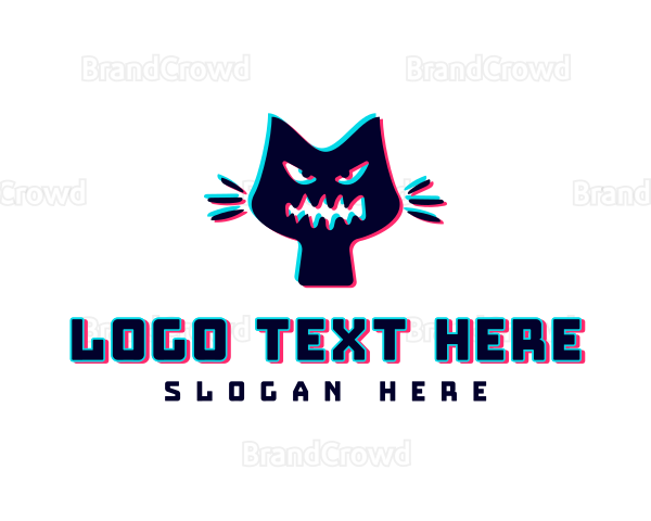 Glitch Animal Cat Logo