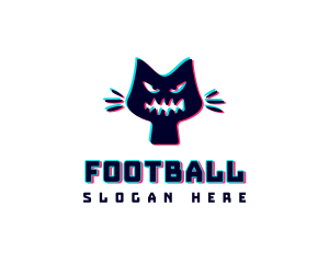 Audio - Glitch Animal Cat logo design