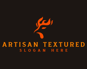 Textured - Flaming Chicken Fire logo design
