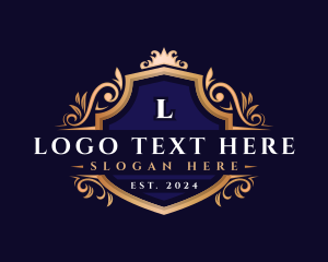Gold - Luxury Shield Boutique logo design