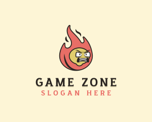 Angry Fire Flame logo design