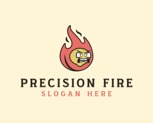 Angry Fire Flame logo design