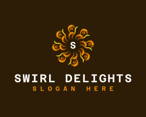 Hypnotic Modern Swirl logo design
