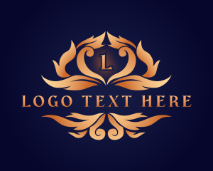 Elegant Ornamental Crest logo design