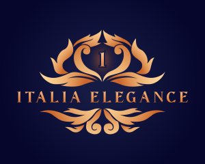 Elegant Ornamental Crest logo design