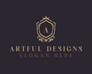 Royal Shield Crown Boutique logo design