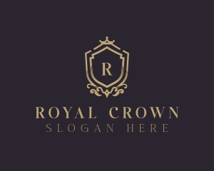 Royal Shield Crown Boutique logo design