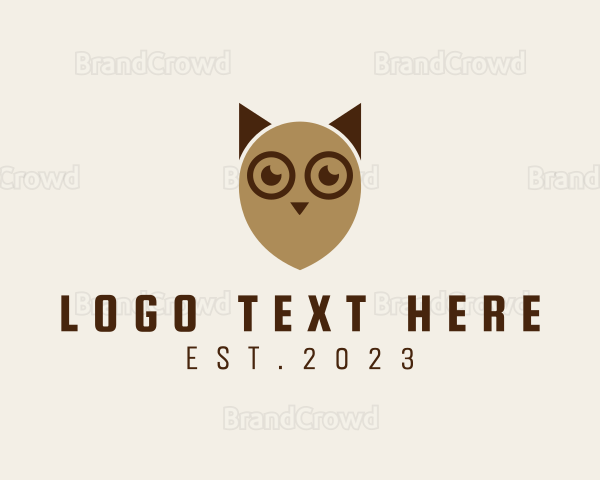 Cute Owl Bird Logo