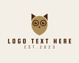 Caterpillar - Cute Owl Bird logo design