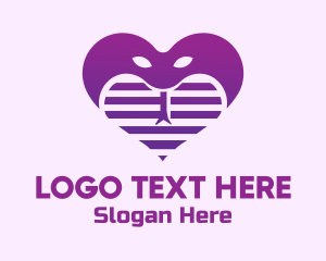 Tongue - Purple Cobra Heart logo design