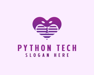 Python - Cobra Snake Heart logo design