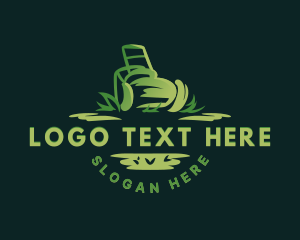 Horticulture - Lawn Mower Grass logo design