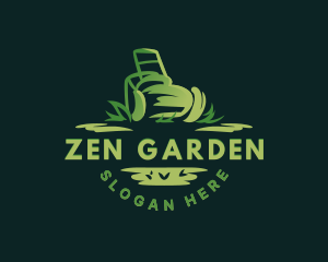 Lawn Mower Grass logo design