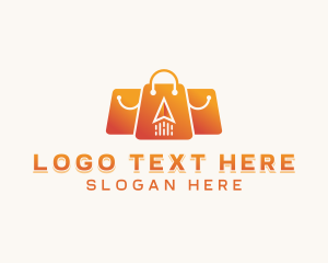 Paper Bag - Online Shopping Logistics App logo design